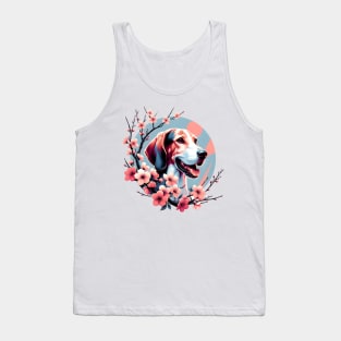 Treeing Walker Coonhound Joy in Spring Cherry Blossoms Tank Top